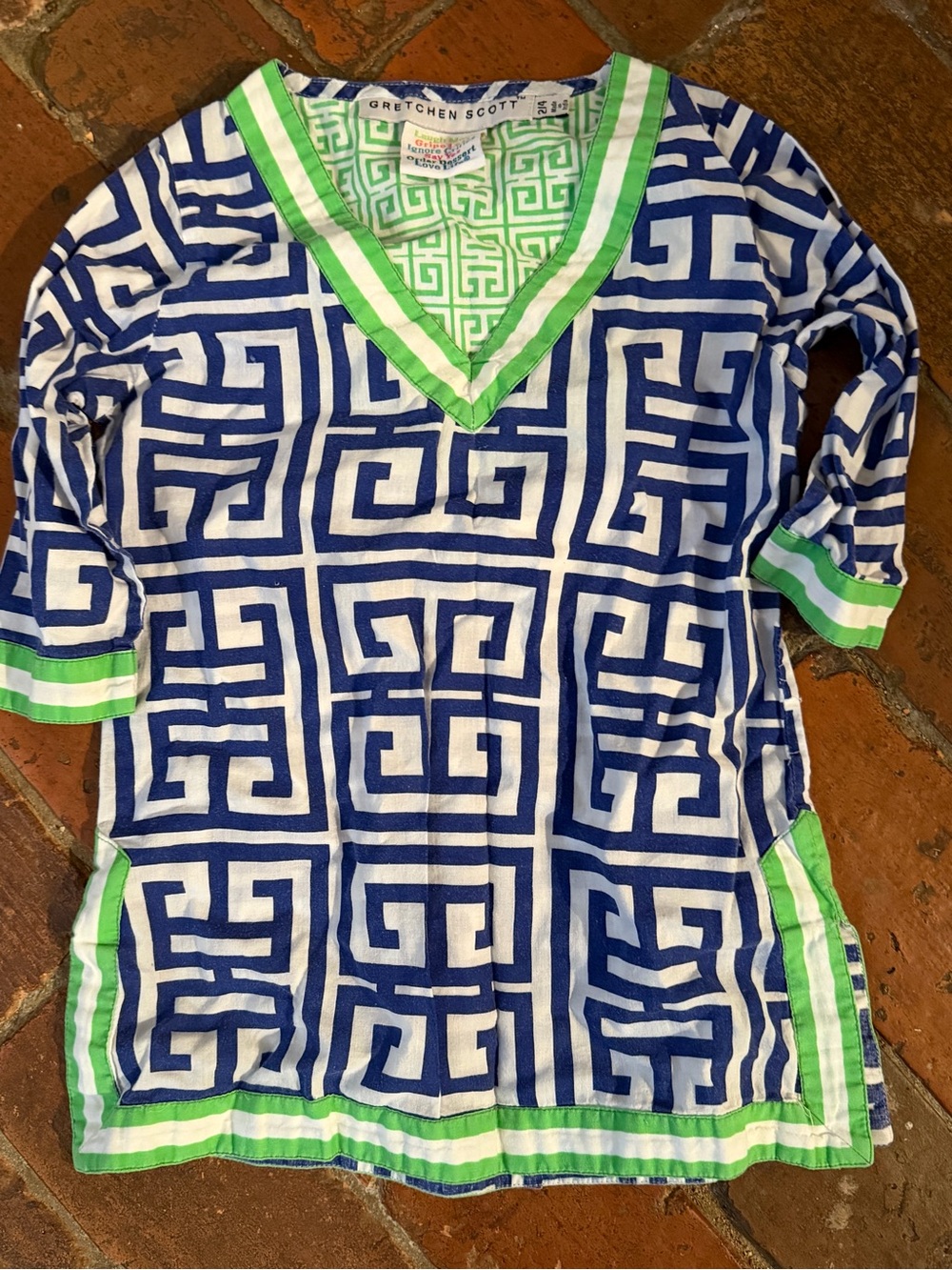Gretchen Scott Girls’ Geometric Print Swim Coverup, Size 2/4